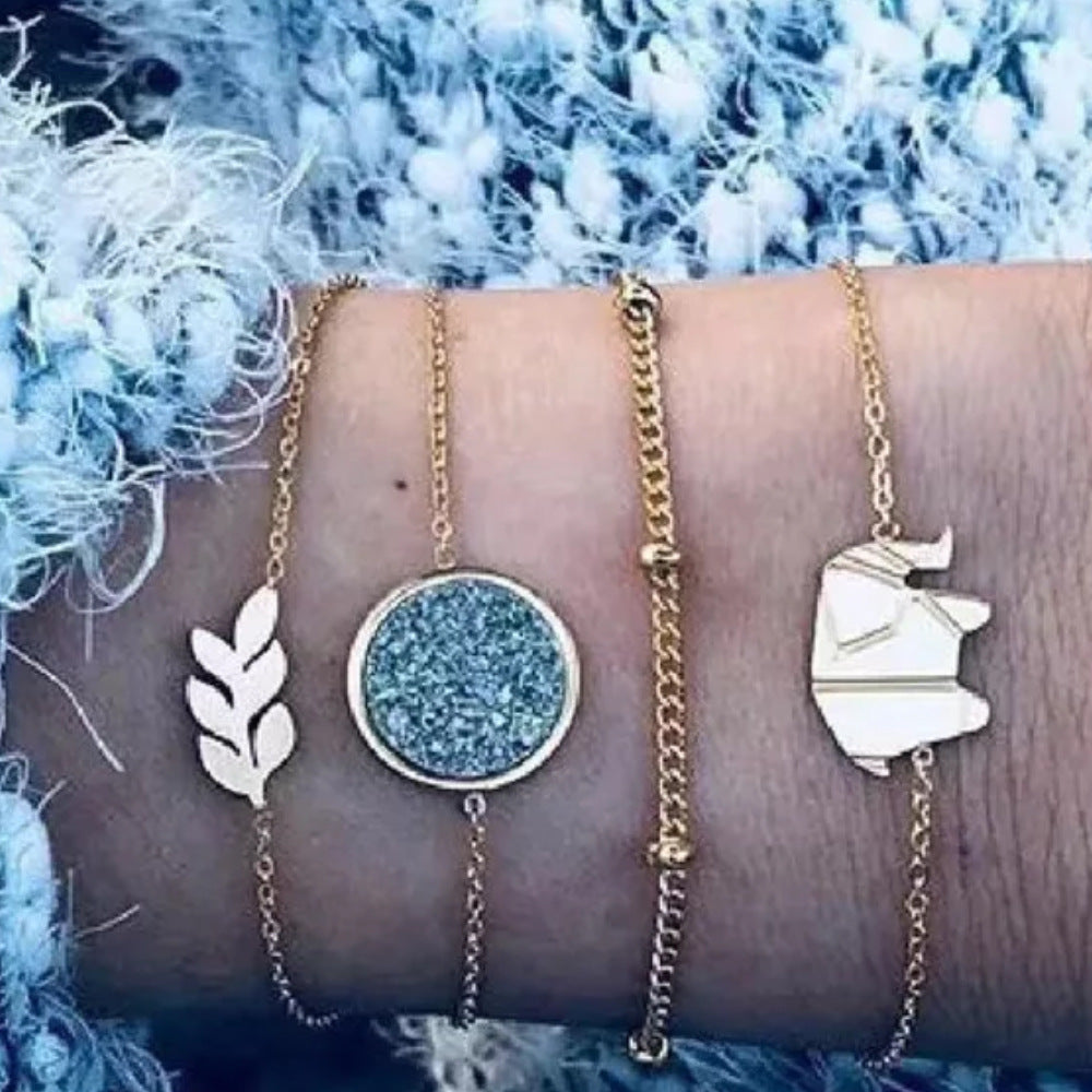 Charm Bohemian Bracelet & Bangle Set