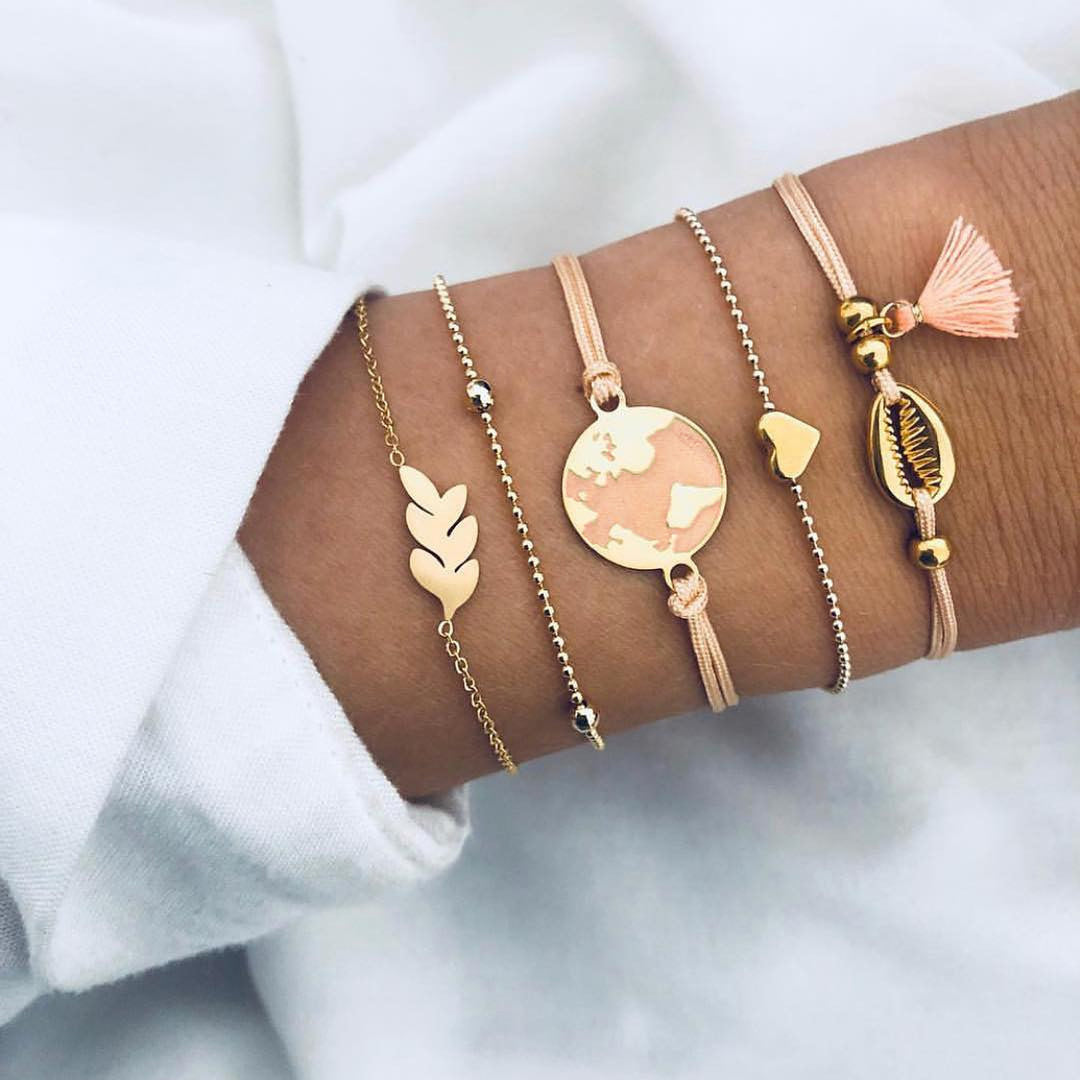 Charm Bohemian Bracelet & Bangle Set