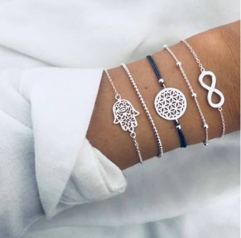 Charm Bohemian Bracelet & Bangle Set