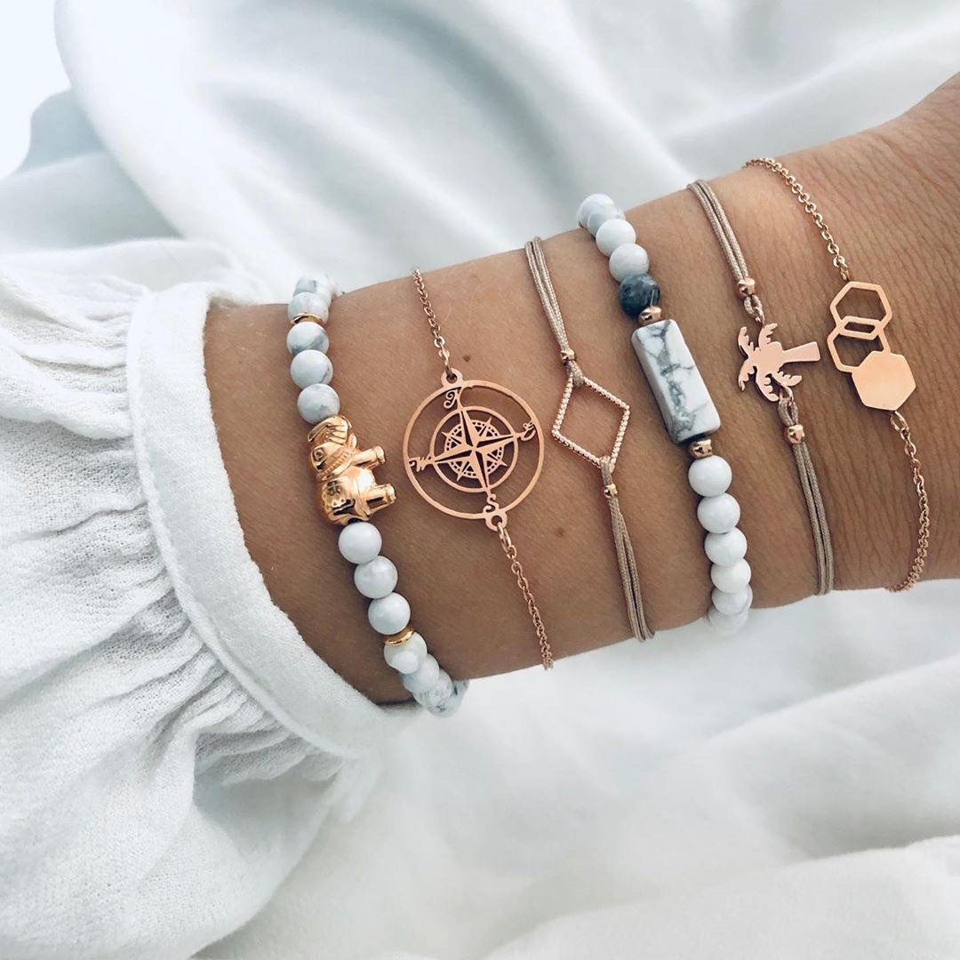 Charm Bohemian Bracelet & Bangle Set