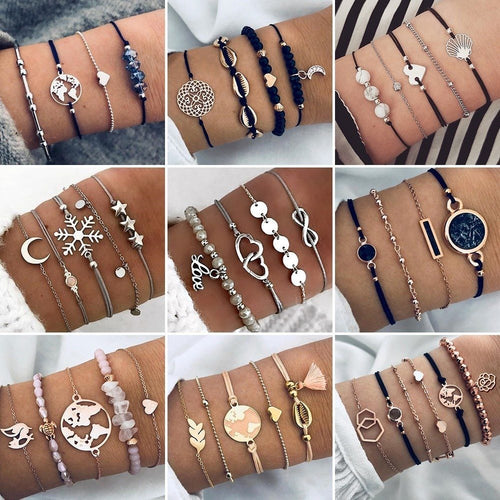 Charm Bohemian Bracelet & Bangle Set