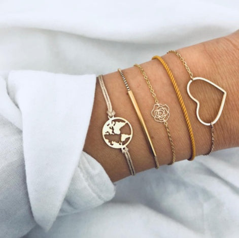 Charm Bohemian Bracelet & Bangle Set