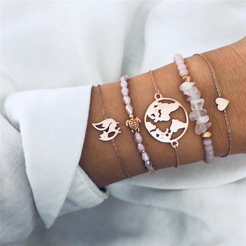 Charm Bohemian Bracelet & Bangle Set