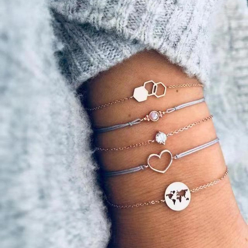 Charm Bohemian Bracelet & Bangle Set